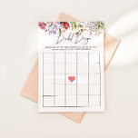 Bruids Bingo Floral Vrijgezellenfeest Game Kaart<br><div class="desc">"Liefde is in bloei" florale vrijgezellenfeest spel kaart.</div>