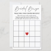 Bruids Bingo Game Kaart voor Paar's Shower (Voorkant)