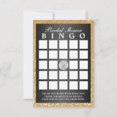 Bruids Bingo Gold Leopard Print Moderne Bingo Kaart (Voorkant)