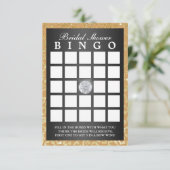 Bruids Bingo Gold Leopard Print Moderne Bingo Kaart (Staand voorkant)