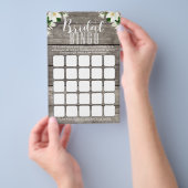 Bruids Bingo Magnolia Bloem Rustieke Douche Flyer (Hand)