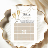 Bruids bingo Parels Prosecco douche spel kaart