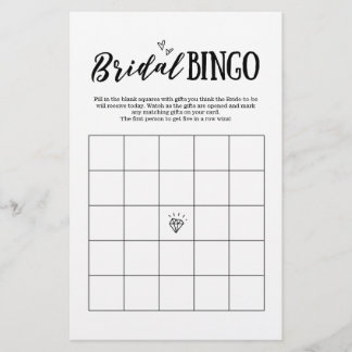 Bruids Bingo Spel voor Bruiloft of Vrijgezellenfee
