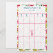 Bruids Bingo Tropisch Vrijgezellenfeest Briefpapier (Voorkant / Achterkant)