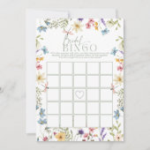 Bruids Bingo Wildflower Sage Vrijgezellenfeest spe Kaart (Voorkant)