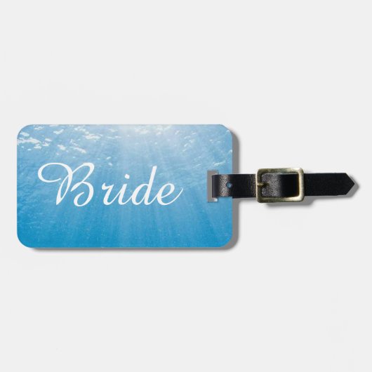 Bruids Bliss Shades: Pas uw zeegezicht aan Bagagelabel (Voorkant horizontaal)