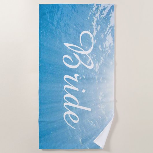 Bruids Bliss Shades: Pas uw zeegezicht aan Strandlaken (Voorkant)