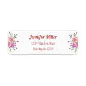 Bruids Bloem Retouradres Label (Voorkant)