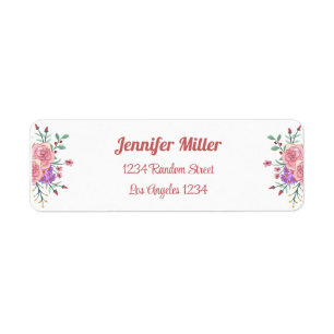 Bruids Bloem Retouradres Label