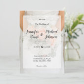 Bruids bloemenbruiloft uitnodiging (Staand voorkant)