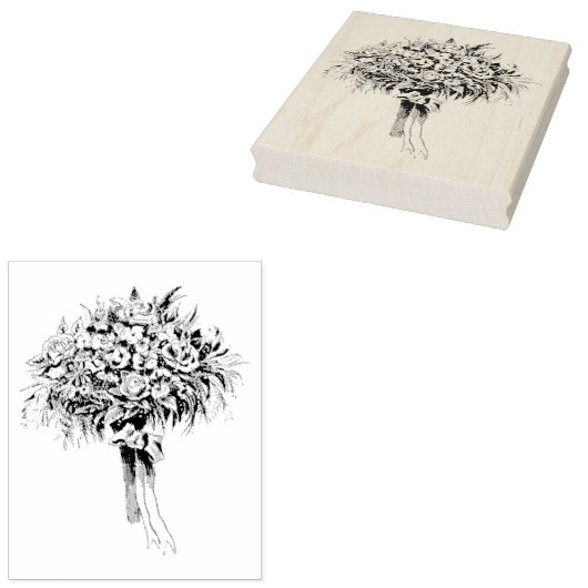  bruids boeket rubberen kunststempel rubberstempel (Gestempeld)