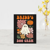 Bruid's Boo Crew Bloemengeest Halloween Bacheloret Kaart (Gele Bloem)