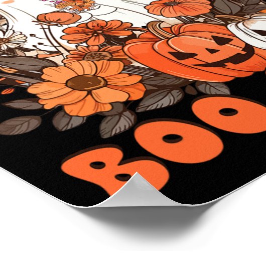 Bruid's Boo Crew Floral Ghost Chelorette Wedding H Poster (Hoek)