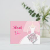 Bruids Briefkaart Dank u (Staand voorkant)