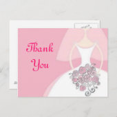 Bruids Briefkaart Dank u (Voorkant / Achterkant)