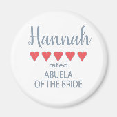 Bruids & Bruiloft 5 Hart Abuela van Bruid Magneet (Voorkant)