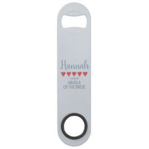 Bruids & Bruiloft 5 Hart Abuela van Bruid Speed Flessenopener