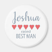 Bruids & Bruiloft 5 Hart Beste Man Magneet (Voorkant)