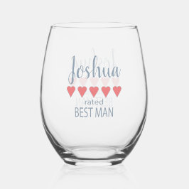 Bruids & Bruiloft 5 Hart Beste Man Wijnglas Zonder Voet
