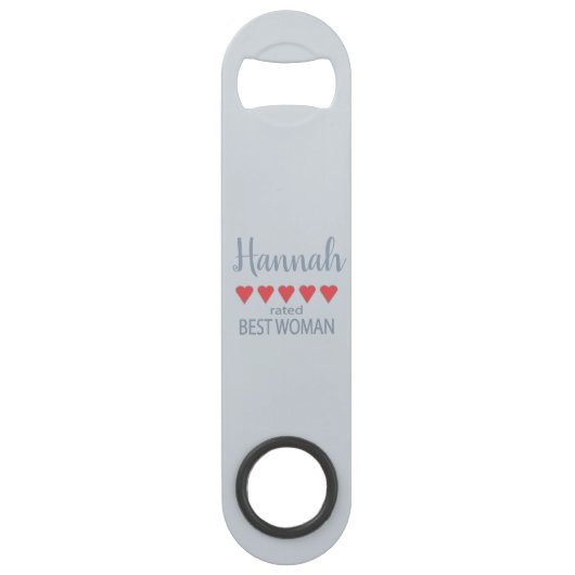 Bruids & Bruiloft 5 Hart Beste Vrouw Speed Flessenopener (Voorkant)