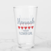 Bruids & Bruiloft 5 Hart Bloemenmeisje Glas (Voorkant)