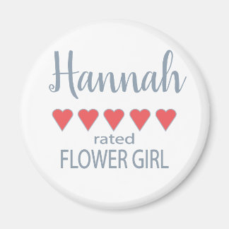 Bruids & Bruiloft 5 Hart Bloemenmeisje Magneet