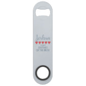 Bruids & Bruiloft 5 Hart Broer van Bruid Speed Flessenopener (Voorkant)