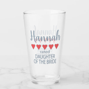 Bruids & Bruiloft 5 Hart Dochter van Bruid Glas
