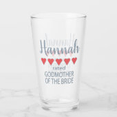 Bruids & Bruiloft 5 Hart Godmother of Bride Glas (Achterkant)