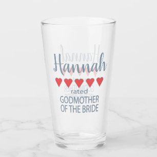 Bruids & Bruiloft 5 Hart Godmother of Bride Glas