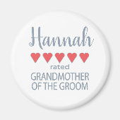 Bruids & Bruiloft 5 Hart Grootmoeder o bruidegom Magneet (Voorkant)