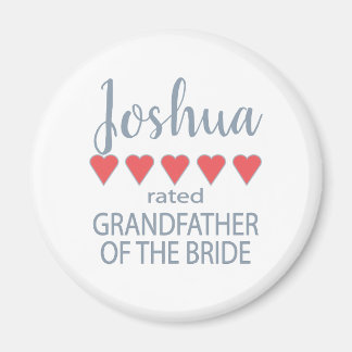 Bruids & Bruiloft 5 Hart Grootvader o Bruid Magneet