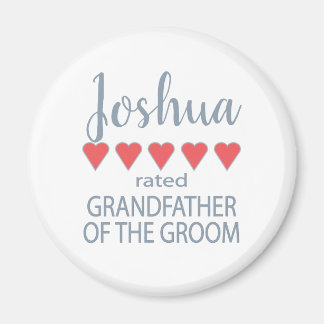 Bruids & Bruiloft 5 Hart Grootvader o bruidegom Magneet