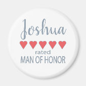 Bruids & Bruiloft 5 Hart Man van Eer Magneet (Voorkant)