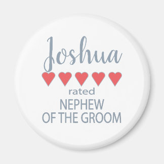 Bruids & Bruiloft 5 Hart Neef van bruidegom Magneet