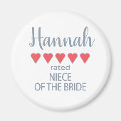 Bruids & Bruiloft 5 Hart Nicht van Bruid Magneet (Voorkant)