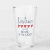 Bruids & Bruiloft 5 Hart Nonno van bruidegom Glas (Achterkant)