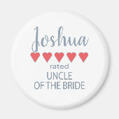 Bruids & Bruiloft 5 Hart Oom van Bruid Magneet (Voorkant)