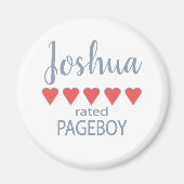 Bruids & Bruiloft 5 Hart Pageboy Magneet (Voorkant)