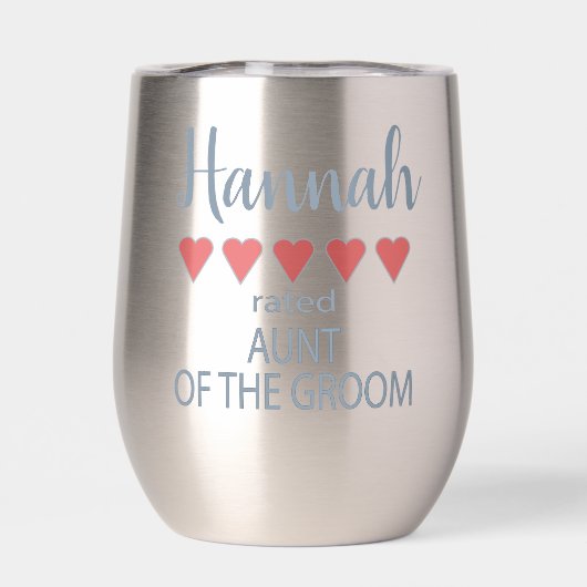 Bruids & Bruiloft 5 Hart Tante van bruidegom (Achterkant)