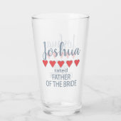 Bruids & Bruiloft 5 Hart Vader van de Bruid Glas (Achterkant)