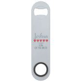 Bruids & Bruiloft 5 Hart Zoon van Bruid Speed Flessenopener (Achterkant)