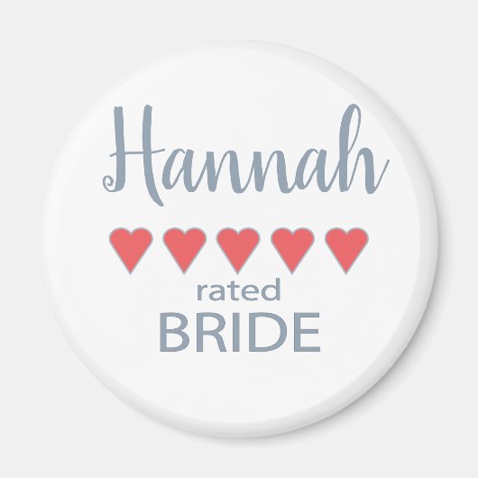 Bruids & Bruiloft 5 Hartbruid Magneet (Voorkant)