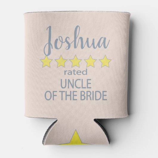 Bruids & Bruiloft 5 Star Oom van Bruid Blikjeskoeler (Voorkant)