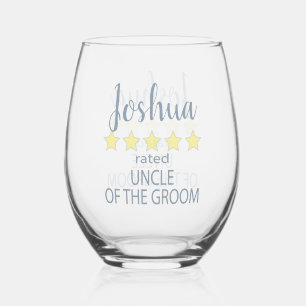 Bruids & Bruiloft 5 Star Oom van de bruidegom Wijnglas Zonder Voet