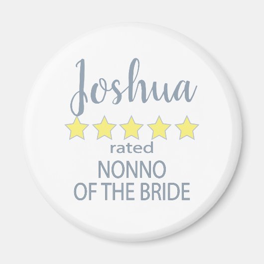 Bruids & Bruiloft 5 Ster Nonno van Bruid Magneet (Voorkant)