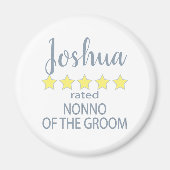 Bruids & Bruiloft 5 Ster Nonno van bruidegom Magneet (Voorkant)