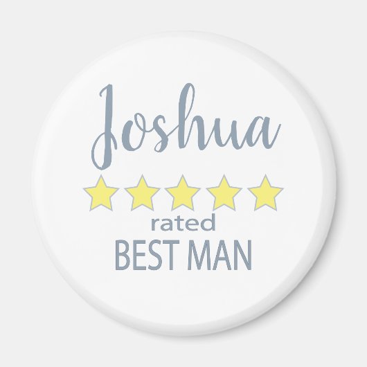 Bruids & Bruiloft 5 Sterren Beste Man Magneet (Voorkant)