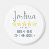 Bruids & Bruiloft 5 Sterren Broer van Bruid Magneet (Voorkant)