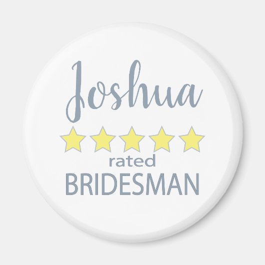 Bruids & Bruiloft 5 Sterren Bruidsman Magneet (Voorkant)